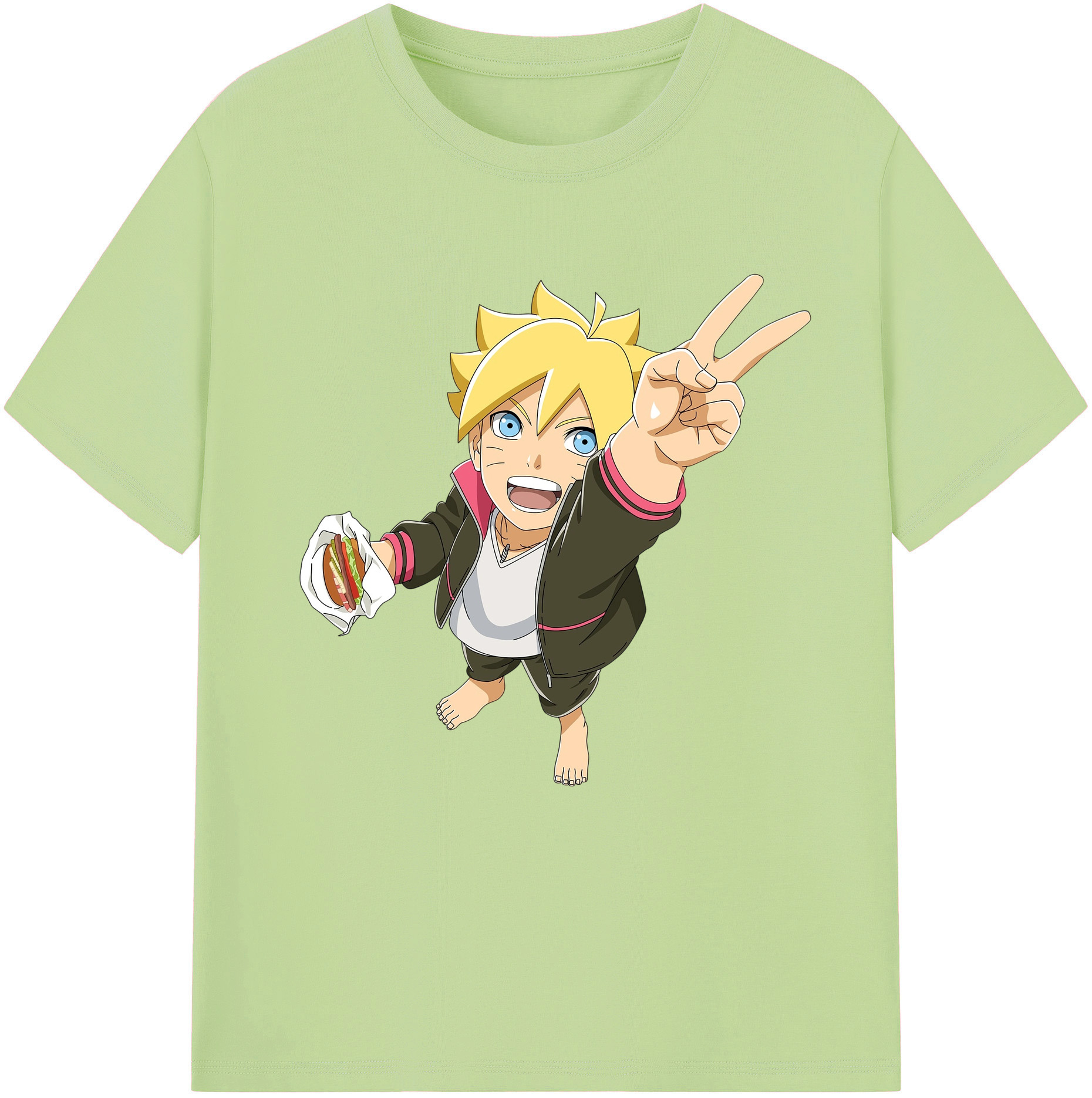 （画像用） NARUTO -ナルト- うずまき ボルト Uzumaki Boruto 綿100％半袖Tシャツ（フロントプリント）